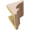 Ekena Millwork 5"W x 5"D x 5"H Wide Diane Rough Cedar Woodgrain TimberThane Corbel, Primed Tan CORUR05X05X05DIARCPR - alternate 5